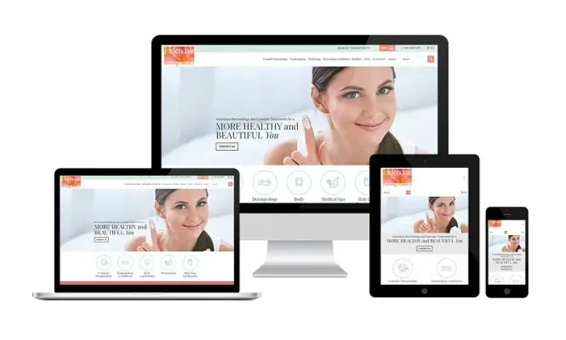Responsive Helendale Dermatology website built with CMS Max